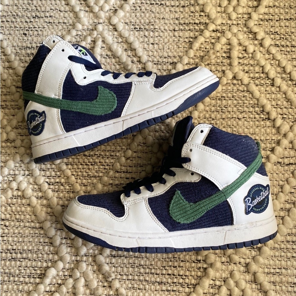Nike Dunk High Premium EMB White College‎ Navy DH0953-400 Men's Size 7